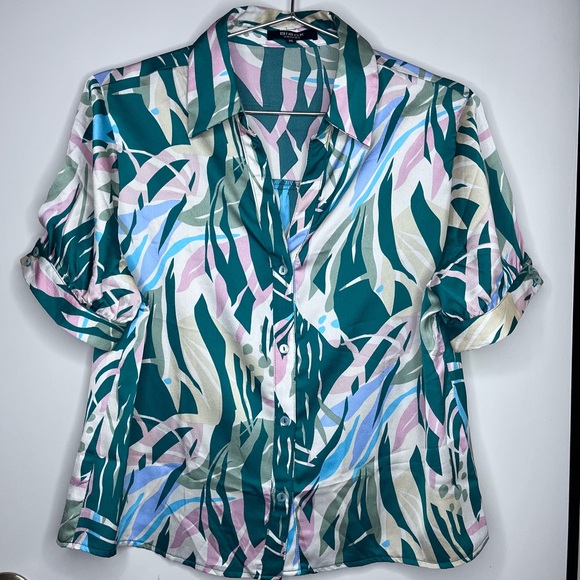 black velvet Tops - Very Chic Women's Button Down Shirt